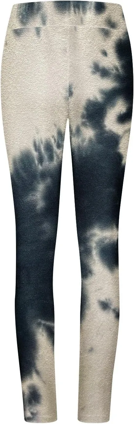 BZGTZT Tie Dye Hidden Scrunch Leggings for Women Tummy Control Butt Lifting Yoga Pants High Waist Compression Workout Tight