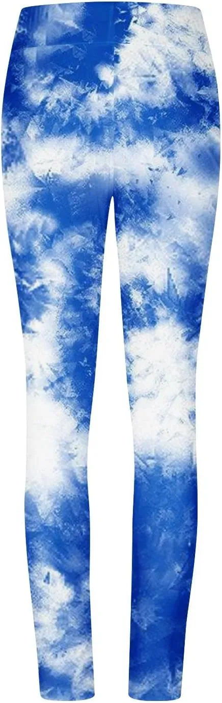 BZGTZT Tie Dye Seamless Leggings for Women Stretch High Waist Workout Yoga Pants Scrunch Butt Lifting Compression Tights