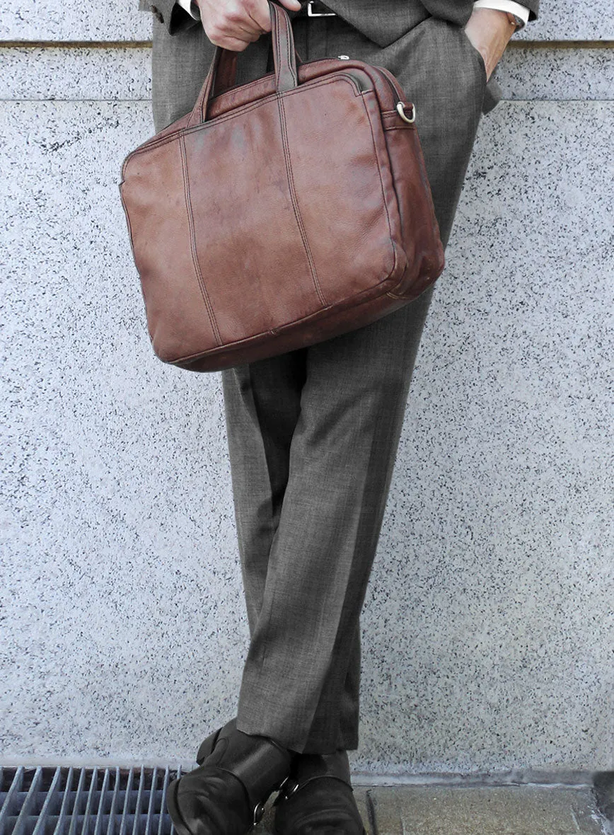Scabal Segudo Twill Gray Wool Pants