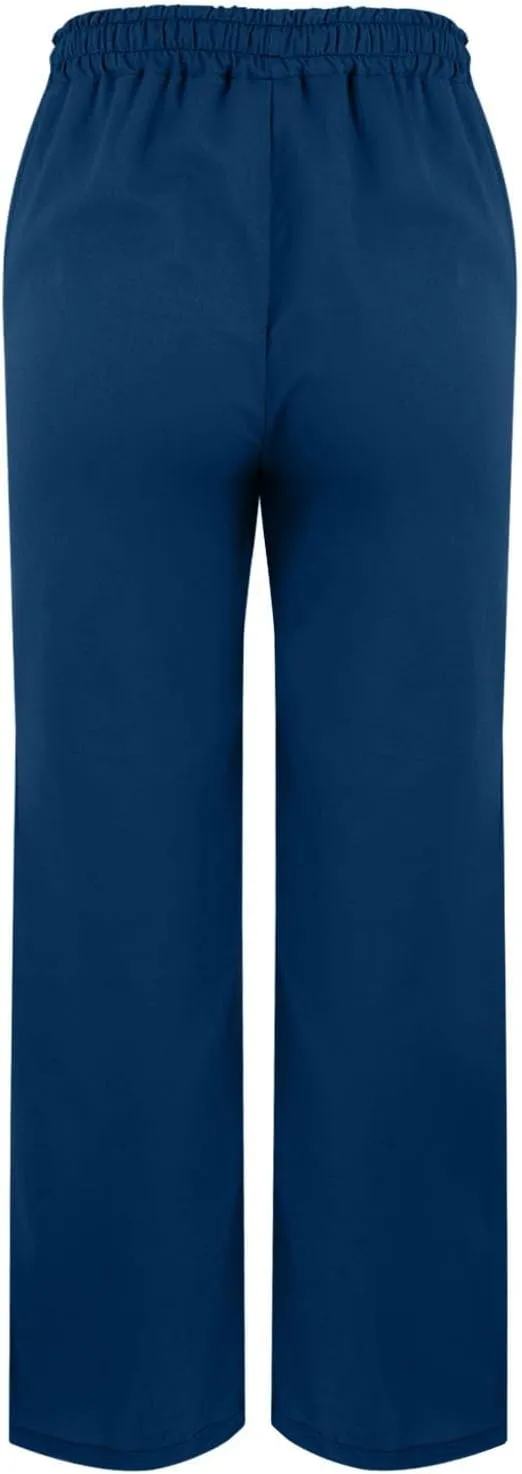 Women's Solid Striped Linen Capris Linen Straight Leg Loose Casual Pants Beach Palazzo Harem Pants with Pockets